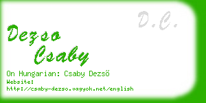 dezso csaby business card