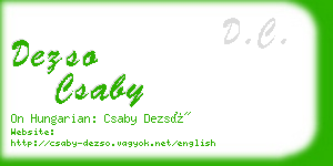 dezso csaby business card